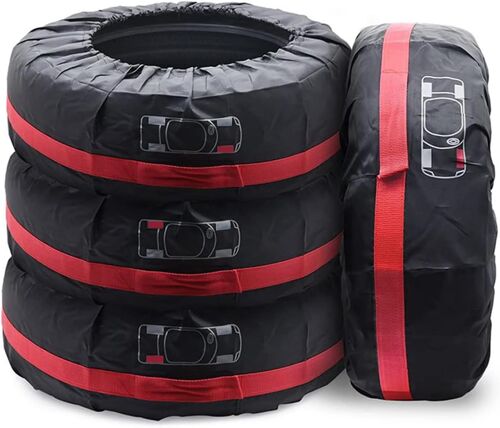 Mevronisshop-Lot De 4 Housses De Pneus 18-22" Housse Roue De Secours Imperméable Housses De Protection De Roue De Voiture (Diamètre 80 Cm)