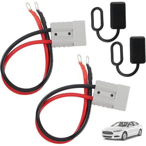 Mevronisshop-4 Pièces Connecteur De Batterie Ensemble 50a 600v Connecteurs De Batterie Avec À Joint Torique 10awg 30cm Et Bouchon Anti Poussière Connecteur Pour Voiture Moto Caravane Bateaux