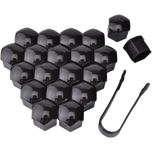 MEVRONISSHOP-Cache Ecrou, Cache Boulon, Boulon Ecrou Couvre, 20 Pièces Capuchons D'écrou de Roue, Capuchons Protection Hexagonal pour écrous de Roue, avec Outil de Suppression pour Voiturese, 19mm