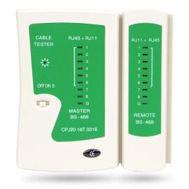 MEVRONISSHOP-Câble Testeur, Réseau Ligne Patch Testeur RJ45 RJ11 Détecteur Localisateur Ethernet Network Wire Tracker, Testeur de Circuits, blanc-vert