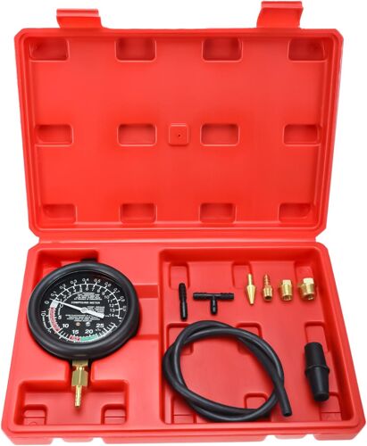 Mevronisshop-Vacuometre Moteur, 0-10 Psi Testeur Pression Carburateur, Vacuum Meter Depressiometre Auto Mano À Dépression, Testeur A Vide De Pompe À Carburant Moto Voiture