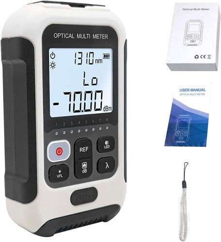 Mevronisshop-Compteur De Puissance À Fibre Optique, Testeur De Câble À Fibre Optique Multifonctionnel Haute Précision Sc Fc St Pour 850, 980, 1270, 1300, 1310, 1490, 1550, 1577, 1625, 1650 Nm