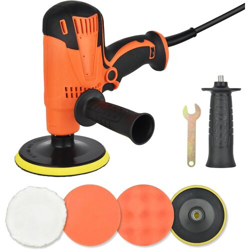 Mevronisshop-600w Polisseuse Voiture, Polisseuse Orbitale Voiture: Mini Polisseuse 6 Vitesses, 600¿4500 Tr/Min, Kit De Polissage De Cire Pour Voitures Et Sols.