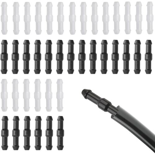 Mevronisshop-40 Pièces Connecteurs De Tuyau De Voiture, Connecteurs De Tuyau D'eau D'essuie-Glace De Voiture,4mm Tuyau De Système De Lave-Glace,Convient À La Plupart Des Tuyaux De Lave-Glace De Voitu
