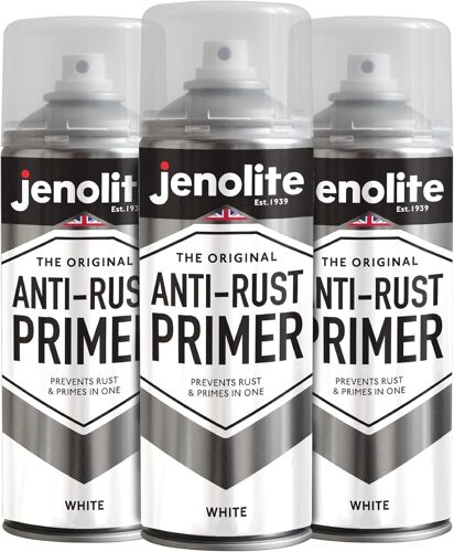 MEVRONISSHOP-Apprêt antirouille en spray-Blanc-Apprêt métallique haute performance-Protection contre la rouille et la corrosion - Peinture d'apprêt pour voitures, radiateurs, meubles de jardin le LOT