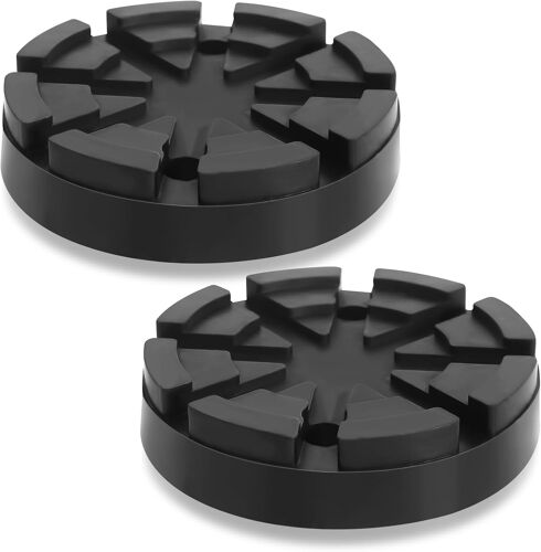 MEVRONISSHOP-2 Pièces Tampon Caoutchouc Cric 125 mm Bloc en Caoutchouc pour Cric de Levage Tampon pour Crics avec Conception Antidérapante Caoutchoucs Tampons pour Crics de Voiture et Plates-Formes É