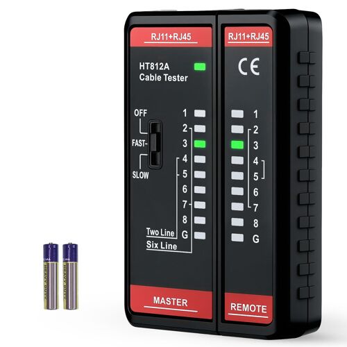 MEVRONISSHOP-Testeur de câble réseau RJ11 RJ45 Ethernet LAN pour RJ11 RJ45, testeur de ligne portable pour vérification de continuité, localisateur de ligne téléphonique, testeur LAN, câble téléphoni