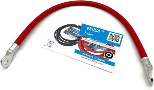 Mevronisshop-Câble Batterie 50mm² 50cm M8 Cosses Rouges 99 9 Cuivre Max 8064 Watts 672a À 12v Idéal Pour Voiture Bateau Moto Haute Capacité Et Alimentation Stable