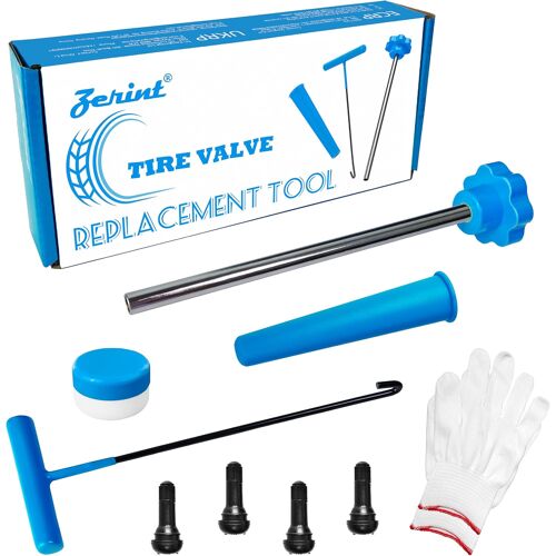 Mevronisshop-Kit D'outils De Remplacement Rapide Pour Valve De Pneu De Voiture, Les Camions Et Les Motocyclettes Avec 4pcs Tr413, La Graisse Lubrifiante Et Les Gants