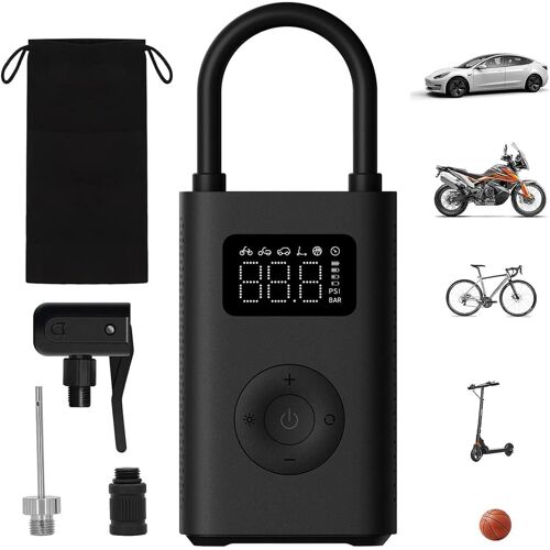 Mevronisshop-Xiaomi Compresseur D'air Électrique Portable, 150 Psi Gonfleur De Pneu Pour Voiture, Scooter, Vélo Pneus Et Balles ¿ Sans Fil Avec Détection Numérique De Pression