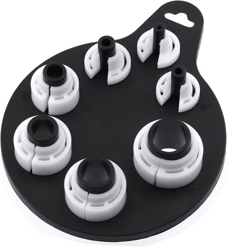 Mevronisshop-7 Pièces Blanc 7 Tailles Standard Sae 6,35 Mm 7,9 Cm 9,5 Mm 1,27 Cm 1,5 Cm 1,9 Cm 1,9 Cm Et 2,2 Cm Kit D'outils De Déconnexion Rapide Pour Climatisation Et Conduite De Carburant Pour Plu