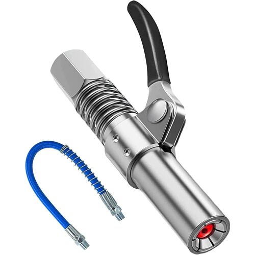 Mevronisshop-G Coupler Pistolet À Graisse,Pompe À Graisse Manuelle Pistolet Graisseuravec Buse De Pistolet À Graisse Avec Tuyau De 30 Cm Pour Toutes Sortes De Machines À Graisse