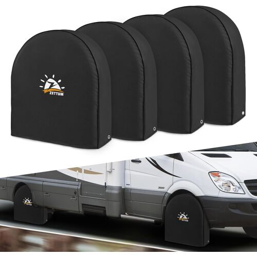 Mevronisshop-Les Couvertures De Pneus 4 Paquets D'adaptation Diamètre Du Pneu 66-73 Cm, Housses Pour Roue, Pu Oxford Spareshroproof Wheel Cover Pour Rv, Camion, Suv, Remorque De Voyage, Camping-Car