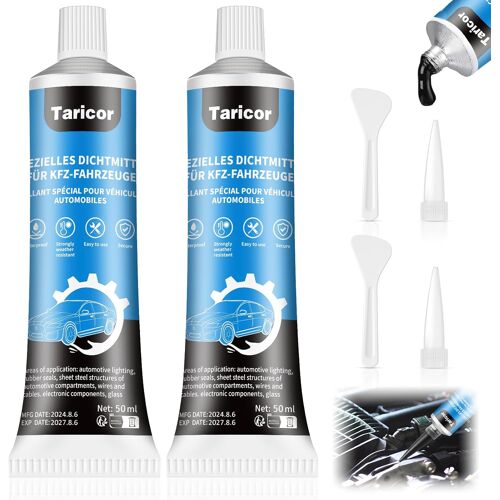 Mevronisshop-Colle A Pare Brise Voiture, 50ml X 2 Tubes Colles Carrosserie Voiture Noir, Colle Pour Joint Pare Brise Adapté Au Scellement Des Carrosseries Et Autres Pièces Automobiles