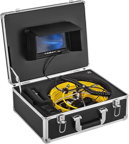 Mevronisshop-Tuyau Caméra 20 M, Appareil-Photo D'inspection Ip68, Boîte À Outils Portable, Serpent Moniteur 6 Heures Sur Une Seule Charge Vidéo Industrielle D'inspection Vision De Nuit Support D'endo