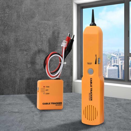 MEVRONISSHOP-Cable Tracker,RJ11 Traceur de câble anti-interférence Multifonction Réglage du volume Testeur de câbles avec générateur de son et kit d'échantillon pour recherche et suivi test de contin