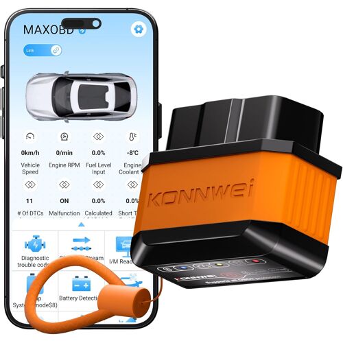 Mevronisshop-Obd2 Diagnostic Auto Obd Bluetooth 5.2: Valise Diagnostic Français Voiture Multimarque Pour Ios Android - Obdii Scanner Sans Fil Avec Test - Lecteur Code Moteur Avec