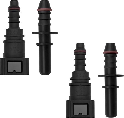 Mevronisshop-Contenu Complet Raccord Tuyau: 2 Jeux De Raccords Droits 7,89-Id6 + Raccords Mâles, Conçus Pour Les Tuyaux De Carburant En Nylon. Matériel De Rechange Idéal Pour Les Véhicules, Moteurs À