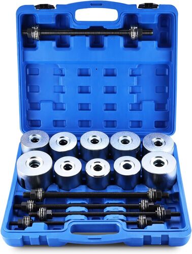 Mevronisshop-Extracteur De Silent Bloc Extracteur De Roulement Intérieur 27pcs ¿ Arrache Roulement Universel Avec 5 Broches Et 22 Douilles 34¿80 Mm ¿ Kit Montage/Démontage Roulements, Joints & Silent
