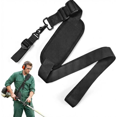 MEVRONISSHOP-Harnais Débroussailleuse, Nylon Bandoulière de Coupe-Bordure Universel, Harnais Debroussailleuse pour Débroussailleuse, Tondeuse à Gazon (Noir)