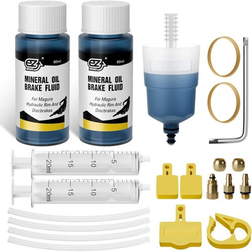Mevronisshop-Kit De Purge Pour Magura Mt5 Mt7 Mt8 Mt2 Hs33 Etc, Freins À Disque Hydrauliques, Kit De Purge De Freins De Vélo Avec Liquide De Frein À Huile Minérale Blood 120 Ml