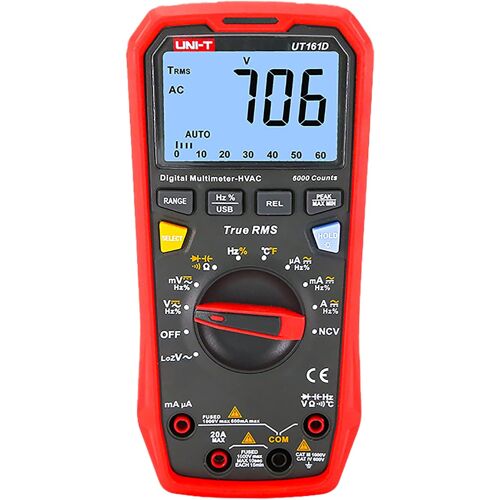 Mevronisshop-Testeur De Tension Numérique De Mesure Universelle De Yamut161d/Mie0433, Courant Ac/Dc, Capacité, Test De Continuité Du Circuit Et Diodes, Mesure De La Température