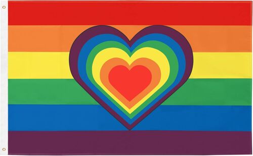 Mevronisshop-Drapeau En Forme De C?ur Lgbtqia2 + Drapeau Arc-En-Ciel, Drapeau De La Gay Fierté, Cadeaux Lgbtq, Accessoires Lgbt, Cadeaux Gay