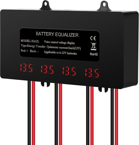 MEVRONISSHOP-quilibreur de batterie 48V Egaliseur de batterie 48V Equilibreur de batterie Affichage numérique LCD prend en charge la commutation en série pour plomb acide lithium ion lithium fer phos