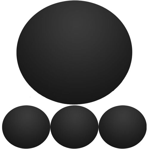 Mevronisshop-Autocollants Pour Moyeu De Roue 56 Mm Noir Lot De 4 Pièces Décoration Voiture Stickers Pour Enjoliveurs Protection Cache Moyeu Compatible Jantes Standard Accessoires Auto