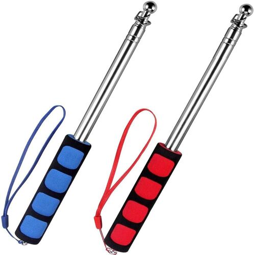 Mevronisshop-2 Pièces Mât Drapeau Télescopique, Mât Drapeau Extensible Portable, Mât De Drapeau Pliable, Mât De Drapeau De Guides Touristiques, Mât De Drapeau Rétractable Multifonction, Pour Guides T