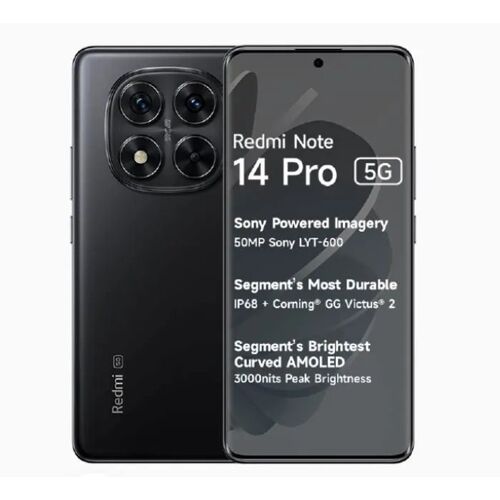Smartphone 5G - XIAOMI - Redmi Note 14 Pro - 8Go RAM - 256Go ROM - Noir