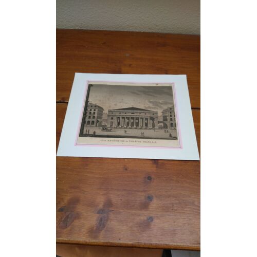 Gravure Xixe. Gravure Provenant Du "Tableau Historique Et Pittoresque De Paris De Jb De Saint-Victor, Gosselin Éd. À Paris, 1832. "Theatre Francais".