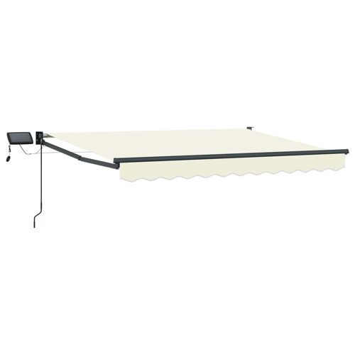 vidaXL Store rétractable manuel avec LEDs Crème 3 x 2,5 m