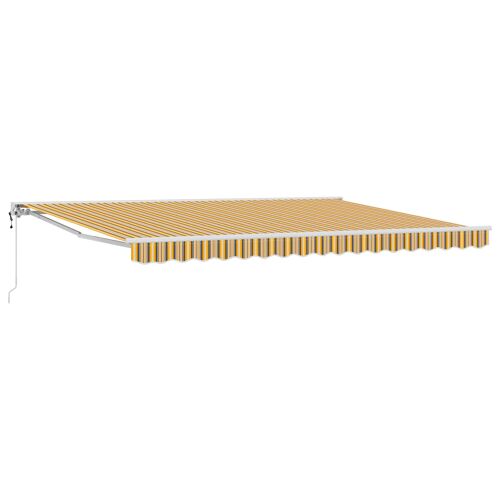 Vidaxl Auvent Rétractable Électrique Jaune, Gris Et Blanc 4 × 3 M