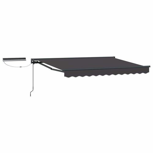 Vidaxl Auvent Rétractable Électrique Anthracite 3,5 X 2 M