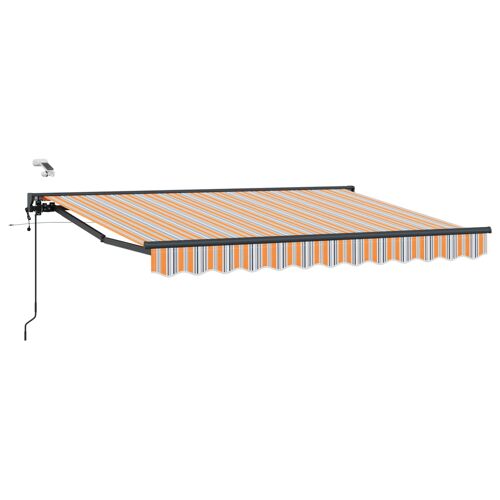 Vidaxl Auvent Rétractable Électrique Bleu Et Orange 3,5 X 2,5 M