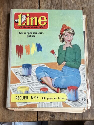 Recueil Magazine Line, Magazine Pour Jeunes Filles, No 13 (Du No 177 Au 189), Début Années 60.