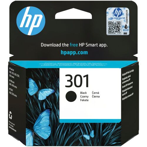 HP 301 - 3 ml - noir - original - cartouche d'encre - pour HP DeskJet 1000, 1010, 1050 AiO, 1050A AiO, 1510 AiO, 2000, 2050 AiO, 2050A AiO, 2510 AiO, 2540 AiO, 3000, 3050 AiO, 3050A eAiO, 3510...