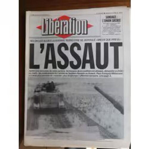 Journal "Libération" :Début De L'Offensive Terrestre En Irak.