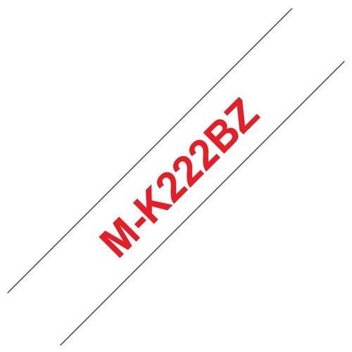 Brother M-K222BZ - Plastique - rouge sur blanc - Rouleau (0,9 cm x 8 m) 1 cassette(s) ruban