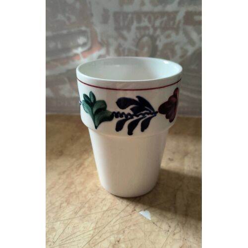 Gobelet Boch ¿ Porcelaine Décor Floral ¿ Handmade ¿ Ø 6,5 Cm