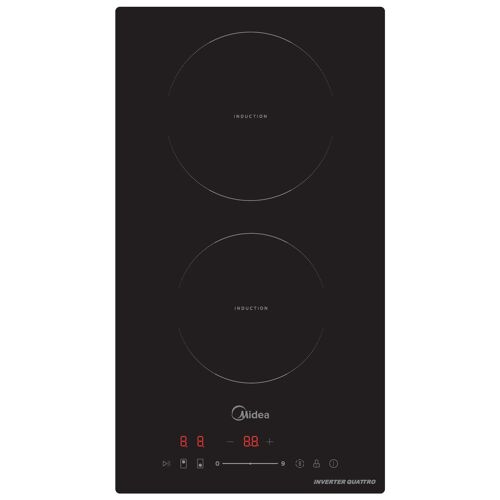 Midea MIH350D157K0 plaque Noir Comptoir 28.8 cm Plaque avec zone à induction 2 zones