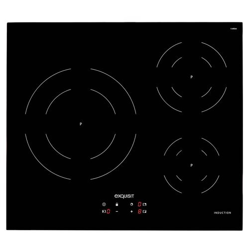 Exquisit EKI 630 Noir Intégré 60 cm Plaque avec zone à induction 3 zones