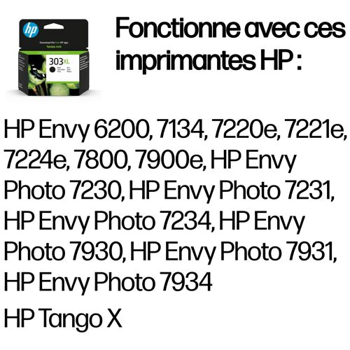 HP Cartouche d'encre noir 303XL grande capacité authentique