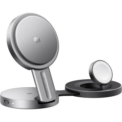 EcoFlow Qi2.2 Magnétique Station de Charge sans Fil 25W avec Support Pliable, pour iPhone 17/16/15/14, Apple Watch et AirPods.