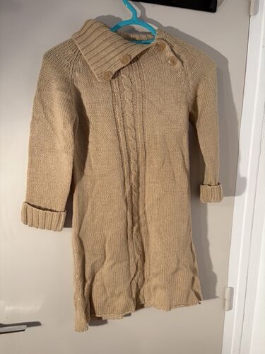 Robe Pull En Maille Torsadée Écru Tcf - 5 Ans - Style École