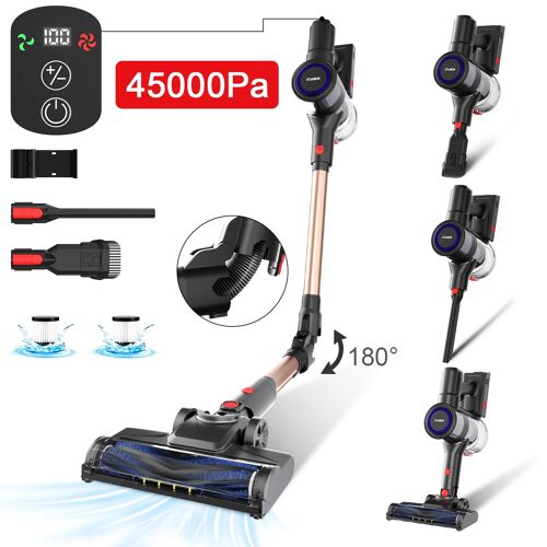 Aspirateur Balai sans Fil, 45Kpa, 550W, Couleur or, plié