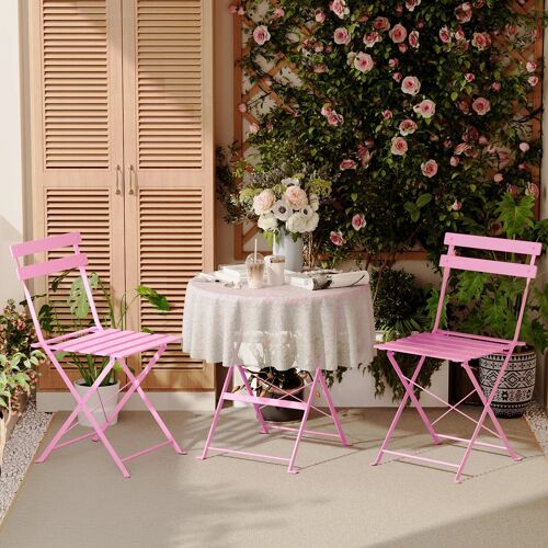 Lot de 3 Meubles de Jardin de Balcon,Bistrot Bar Salon de Jardin Exterieur 2 Personnes