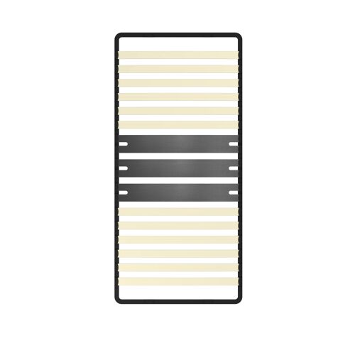 Cadre lattes 90x200 cm, 1x15 Lattes Peuplier Naturel