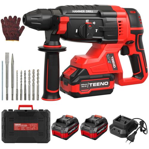 Perforateur sans fil, 6x forets, Batterie 20V 4.0Ah